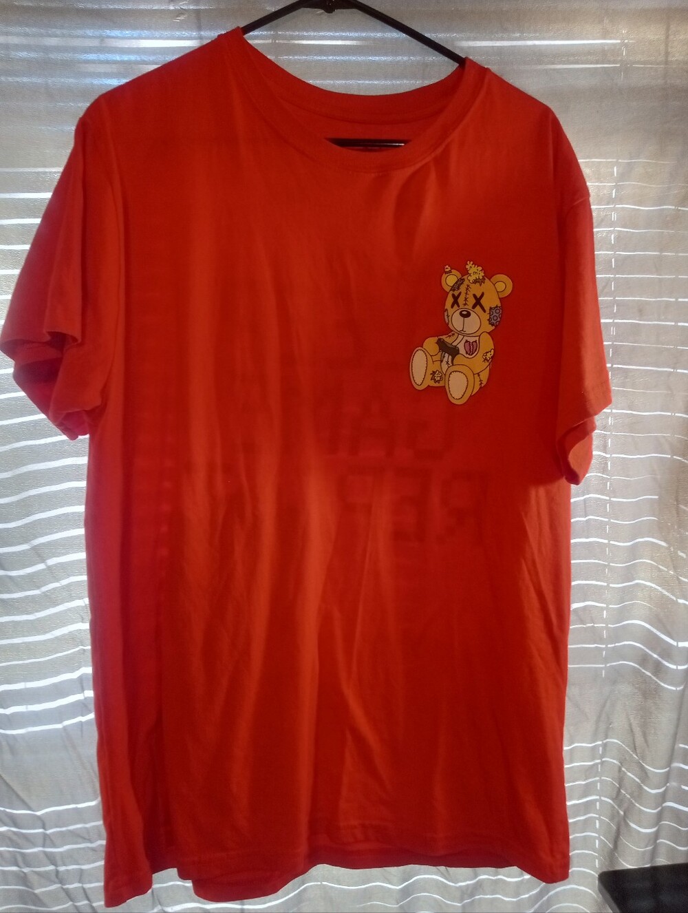 Gamers Red Fresh Laundry Boys Graphic Tee with Teddy Bear Patch